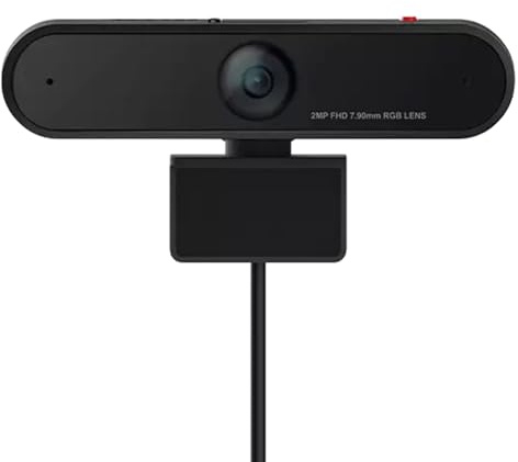 Lenovo Webcam LC50, 1080p, doppio microfono e cancellazione del rumore, attacco magnetico, otturatore per la privacy integrato