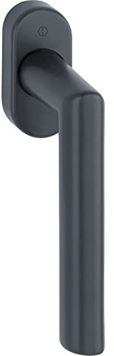 HOPPE 12034065 Fenstergriff Amsterdam, Vierkantstift 7 x 37 mm, Stift 7x37 mm | Edelstahl schwarz matt