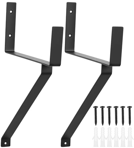 Xingwenhao 2 Ganchos de Pared de Carga Pesada, Ganchos de Montaje para Garaje, Ganchos de Taller, Soporte de Pared para Escalera, Capacidad de Carga 100 kg, Acero Galvanizado