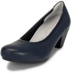 VITAFORM Pumps Weite H - Pumps Damen Elegant - Weiches Hirsch-Leder aus Italien - Absatzschuhe Damen blau 40