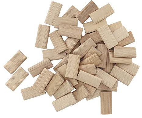 Tasselli per Tenone Domino in Legno di Faggio 6 X 40 Mm, per Mobili, Ebanisteria, Ingegneria dei Telai, Realizzati in Faggio Massiccio con Tasselli in Legno Piatto e, Materiali