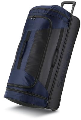 Samsonite Andante 2 Wheeled Rolling Duffel Bag, Navy/Black, 81.28 cm, Andante 2 Wheeled Rolling Duffel Bag
