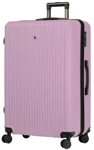 NEVERA® Extra Large 4 Wheels Spinner ABS Hard Shell Luggage Suitcase Travel Bag Built-in TSA Lock (Lilac, X Large 32)
