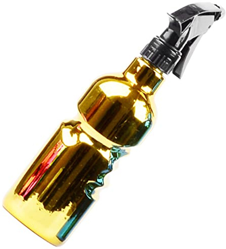 Healvian Bouteille de Pulvérisation Rétro pour Coiffeurs Vaporisateur Multifonctionnel avec Poignée Ergonomique pour Coiffure et Soins Capillaires Doré