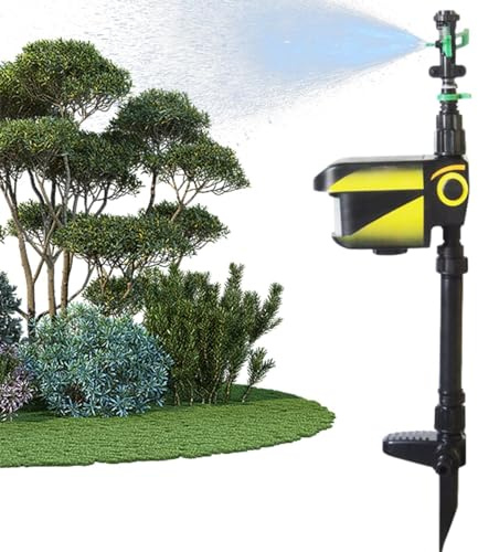 Rörelsesensor sprinkler – soldjur, sol-själ sensor | rörelseaktiverad trädgårdsvattensprinkler | Soldriven sprinkler med rörelsedetektor