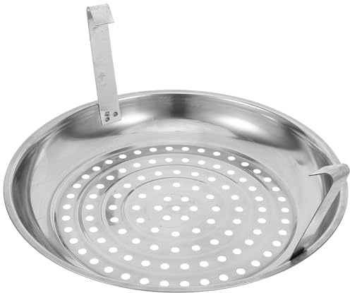 AKOOSY Cassetto Raccogli Cenere in Acciaio Inox per Secchio Braciere Esterno, Contenitore Resistente con Fori Aria per Spegnimento Rapido, Accessorio Compatto per Griglia e Braciere
