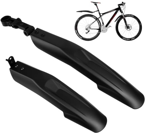 Linzerry 2 Uds Guardabarros para Bicicleta 20-24 Pulgadas, Guardabarros Delantero y Trasero para Bicicleta Universal, Guardabarro de Plástico contra Salpicaduras para MTB, Ciudad y Trekking