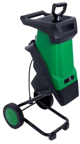 RUODATONLY Electric Wood Chipper, 2400W Chipper Shredder, 13 Gal Anti-Blowout Bag, 2 Blades, 20:1 Mulching Ratio for Yard Waste, Composting & Garden Green