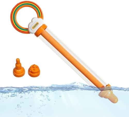 Vattensprutleksak Utdragbar 400 ml vattenspruta med 3 utbytbara | Barnvattenspruta för Strandutflykter och Poolpartyn samt Park Innergård Gräsmatta och Trädgård