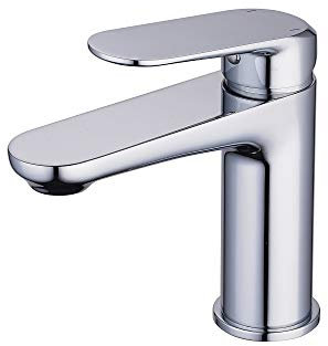 Bathroom Sink Tap Modern Basin Mixer Tap Chrome Single Lever Washbasin Faucet Solid Brass Hot and Cold Mixer Taps Gudetap GT7897C