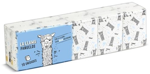 DIA LA LLAMA pañuelos pocket blancos paquete 10 uds
