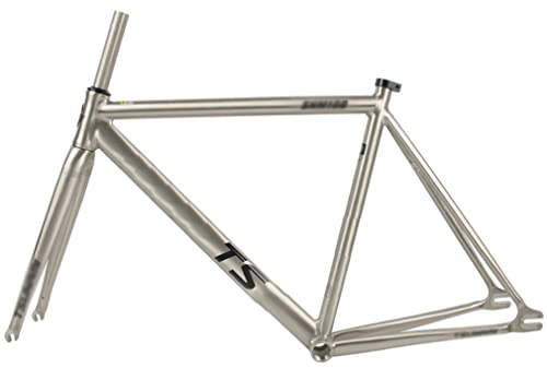 QHIYRZE Aluminium-Legierung Schiene Rahmen Fahrrad Mit Festem Gang Rahmensatz 49/52/55/58cm C-Bremse Rennrad Rahmen Schnellspanner 100/120mm BSA68 (Color : Silver, Size : 52cm)