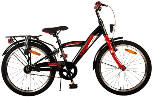 Volare Thombike Kinderfahrrad - Jungen - 20 Zoll - Schwarz Rot
