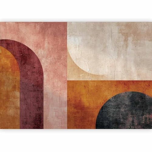 murando - Papier peint panoramique abstrait 350x256 cm - Revêtement mural décoration pour chambre salon cuisine - Design unique et moderne - Marron rouge noir - a-H-10013-a-a