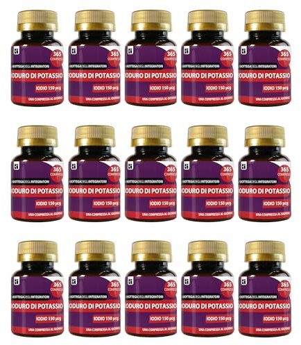 Ioduro Di Potassio 5475 Compresse Iodio 150 mcg | 1 Compressa al Giorno | Senza Glutine e Lattosio | non di origine animale