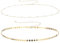 COMNICO Bauchkette Gold, 2Stück Körperkette Verstellbare Taillenkette Metallglieder Kettengürtel Wasserdichte Bikini Taillenperlenkette Zierliche Satellitenperlen-Münzkette Schmuckgeschenke für Frauen