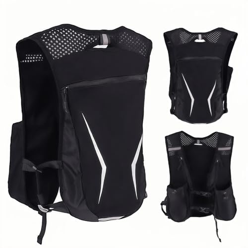 HANWELL Lightweight 5L Running Vest for Women Men, Cycling Hydration Backpack with Functional Pockets, Trail Running Hydration Vest for Outdoor Sports Camping, Hiking, Climbing, Marathon