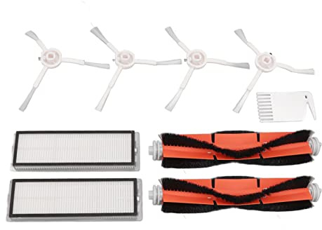 Eminchu Filtri a Spazzola Kit Pettine Piatto Bianco per Mijia 1C per F9 per Mi Robot Aspirapolvere Mop Accessori di Ricambio per Spazzatrice Cattura Particelle Fini per Uso Domestico