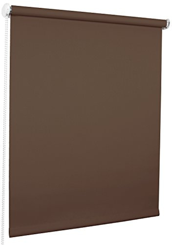ROLLMAXXX Standard-Rollo Lichtdurchlässig Seitenzug Kettenzugrollo Tageslicht Sichtschutz (180 x 190 cm, Braun)
