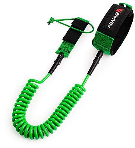 Abahub SUP Leash, Sup Accessories, Surfboard Leash Board Sup Safety Leash, Black/Blue/Orange/Green/Yellow/White/Transparent/Red 10ft 7mm Leash for Adults