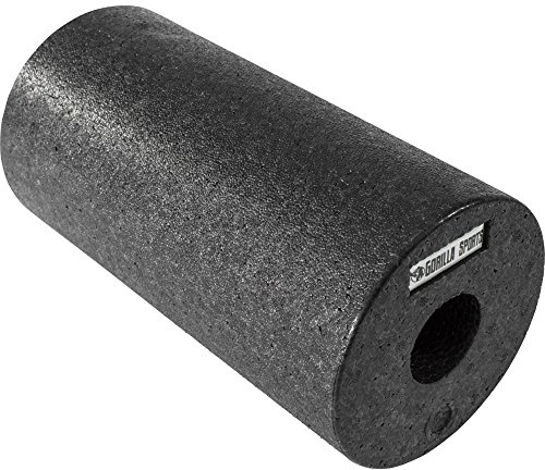 Gorilla Sports Rodillo de Espuma Fascia Negro