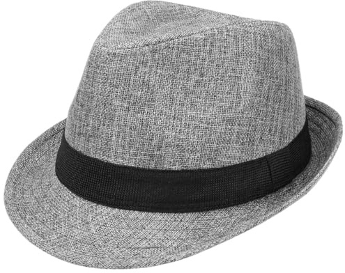 LIPODO Melange Trilby Cappello Fedora Screziato con Fascia in Tessuto Unisex Primavera Estate
