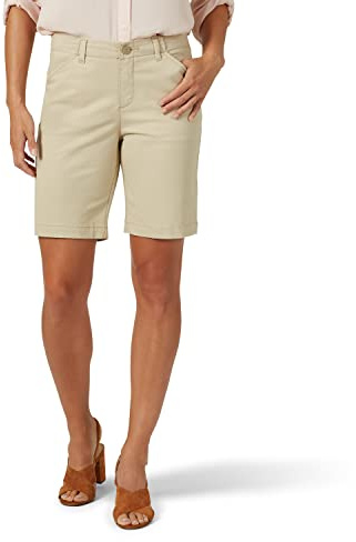 Lee Women's Legendary 9 Chino Bermuda Short Safari 10