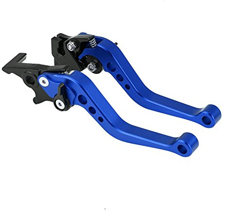 EBTOOLS Leve Freno Frizione Moto - Una Coppia Di 22 Mm 7/8 Cnc Per Moto Leva Freno A Frizione In Alluminiomaniglia Della Leva Del Freno Per Motocicli(Blu)