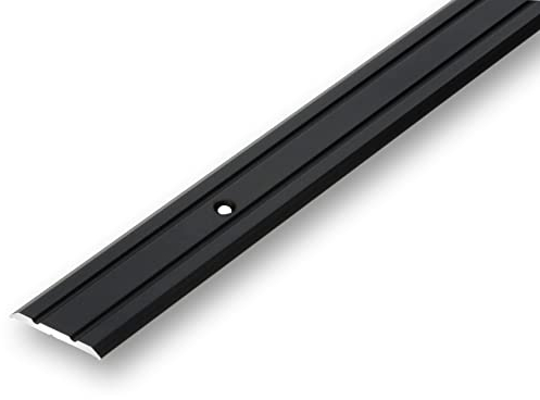 (9,40EUR/m) Übergangsprofil 25 x 900 mm schwarz zum Schrauben flach | Ausgleichsprofil | Nahtdeckprofil | Laminat Türprofil | Alu Leiste