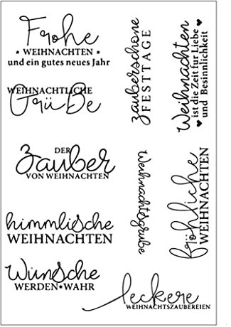 OFUNGO Clear Stamps Deutsch-Silikonstempel Set Deutschl, Silikonstempel Sprüche Silikon Stempel für DIY Karte Scrapbooking Basteln, Deutsch Geburtstag, Hochzeit, Weihnachten (1)