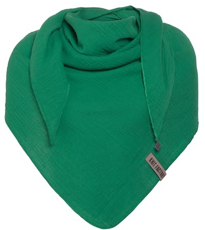 Knit Factory - Liv Trekantssjal - Bright Green - 190x85 cm