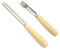 2 Piezas Pieza metálica de acero inoxidable para manzanas Vacío de manzanas Cortador de manzanas de madera y acero inoxidable Removedor De Núcleo De Manzana para Hogar y Cocina,Frutas y Verduras (A)