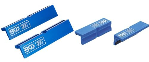 BGS 3046 | Schraubstock-Schutzbacken | 2-tlg. & 9796 | Schraubstock-Schutzbacken | 2-tlg. | Kunststoff | Breite 100 mm | mit Magnet | Alu | Schonbacken