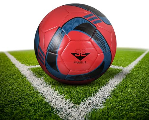 pwavum Neue Fußball offizielle 5, Leder-Fußball, geeignet für Jugend und Erwachsene Spiele Training Ball, professionelle Weltmeisterschaft Training Ball.