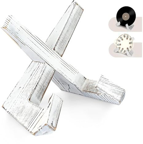 Meafeng Tellerständer Holz, 6.5 Zoll Tellerständer zur Aufsteller, Tellerhalter Ständer, Bilderrahmen Halterung, Deko Tellerhalter, für Foto, Bücher, Bild, Bilderrahmen(Weiß)