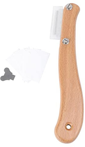 Alipis Couteau à Pain Acier Inoxydable Avec Manche Bois Trancheuse Pâtisserie à Lame Remplaçable Outil De Découpe Et Sculpture Pour Pain Et Pâtisseries Avec Lames Et Boîte De Rangement Sé
