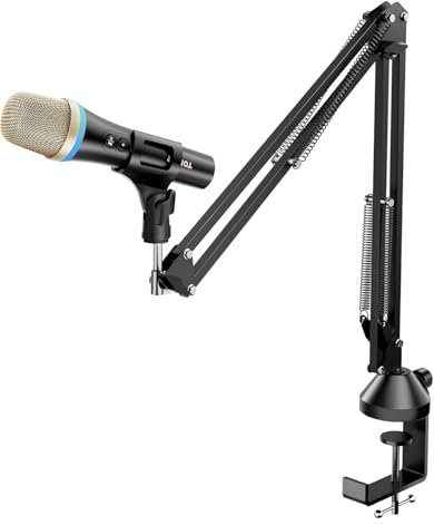 USB Dynamic Microphone for Podcast Gaming Mic with RGB for Recording, Live Streaming, YouTube, Singing, Studio, Tiktok Microfono with Quick Mute& Boom Arm Compatible with PC/Cellphone TypeC