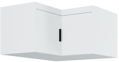 AXLIVING Eck Schrankaufsatz Storicos weiß 97,8 x 55,0 x 97,8cm Modern