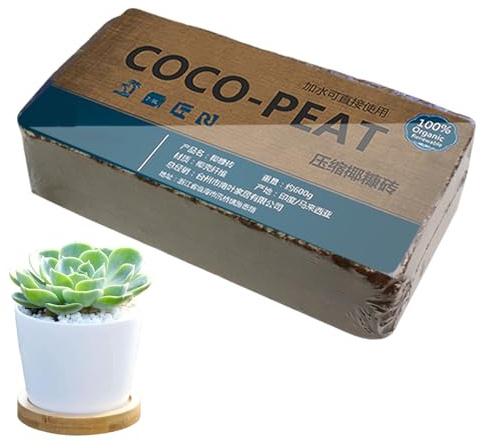 LADRILLO DE Coco | Ladrillo De Fibra Natural Comprimido para Plantas – Sustrato Orgánico, Jardín, Macetas Y Reptiles – Mezcla Tierra Cultivo Verduras, Flores Interior