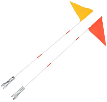 ULTECHNOVO 2piezas Mástil De Bandera De Bicicleta De Banderas De Seguridad Reflectantes para Publicidad De Bicicletas y Vehículos