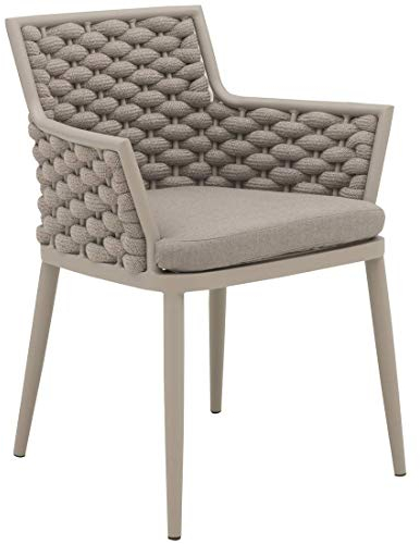 OUTLIV. Leon Diningsessel aus Aluminium/Rope/Olefin in Grau/Beige, Gartensessel für Ihren Garten oder Balkon