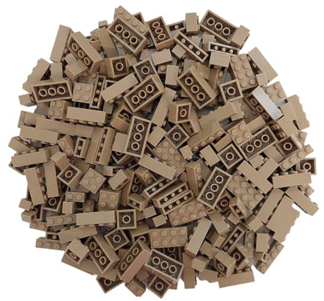 Q-Bricks Bausteine Box 300 Stück – Classic Klemmbausteine in 5 Formen – Farbe Graubeige – Wiederverwendbare Aufbewahrungsbox – 100% kompatibel – Hergestellt in der EU