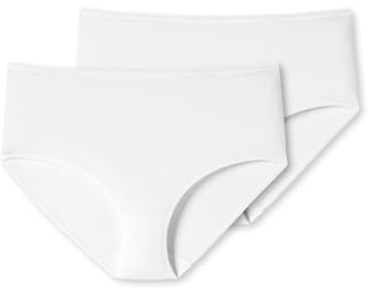 Schiesser Damen Slip Midi 2er Pack Doppelpack 95/5-175996, Größe Damen:40, Farbe:Weiss
