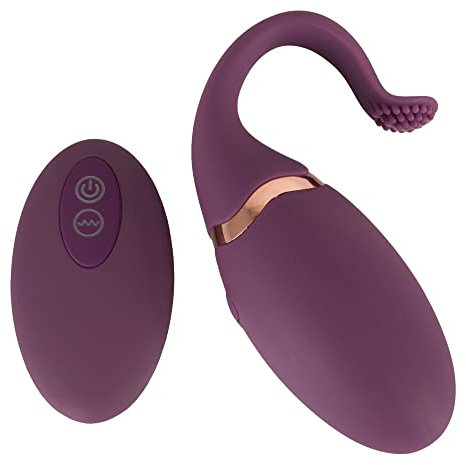 ORION Vibro-Ei - stimulierender Bullet-Vibrator für Frauen, mit genopptem Klitoris-Stimulator, 10 Vibrationsmodi, kabelloser Fernbedienung, lila