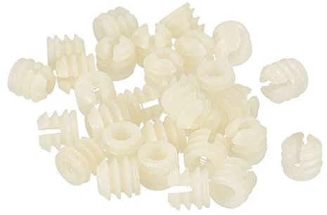 sourcing map Muebles Plástico Insertar Tuercas, 11mm x 10,5mm 80uds Nylon Expansión Tuerca para Bisagra Autorroscante Tornillo, Muebles Conexión