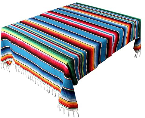 Sudemota Mexikanische Decke Sarape Picknick Decke ÜBerwurf Tisch Decke Heiß Stange für Yoga, 120X180Cm