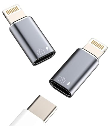 OTG-Kabel Adapter Audio Kopfhörer Adapter (2er-Pack) Lightning Stecker auf USB-C Buchse für Apple für iPhone 14 Pro für iPad Daten Typ C Ladegerät Konverter Aufladen Anschluss Telefonadapter