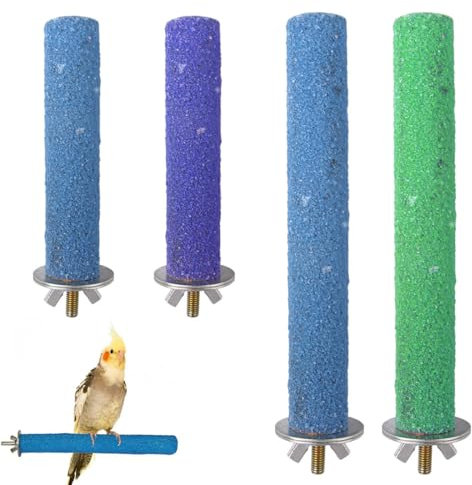 EIHI 4 Stück Sitzstangen Vögel,Sitzstangen für Vögel,Sitzstangen für Vogelkäfige,Vogelsitzstangen Holz für Käfig Vogel Spielzeug für Den Käfig,für Wellensittich,Kanarienvogel,Nymphensittich