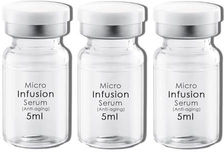 Anti-Aging Serum 5 ml, Hyaluronsäure-Serum Ampullen für Feuchtigkeitspflege, glättet feine Linien, All-in-One Micro Hydra Infusion System, für alle Hauttypen geeignet (5 ml x 3)