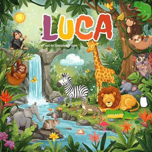 Luca und die Tieralphabet Reise: Personalisiertes ABC-Lernabenteuer mit faszinierenden für neugierige Entdecker | Ein einzigartiges Geschenkbuch zum ... und Malvorlagen für Kinder ab 3 jahren